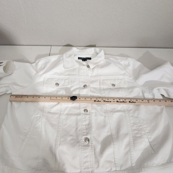 Ralph Lauren Jean Jacket 3X White - Picture 14 of 16